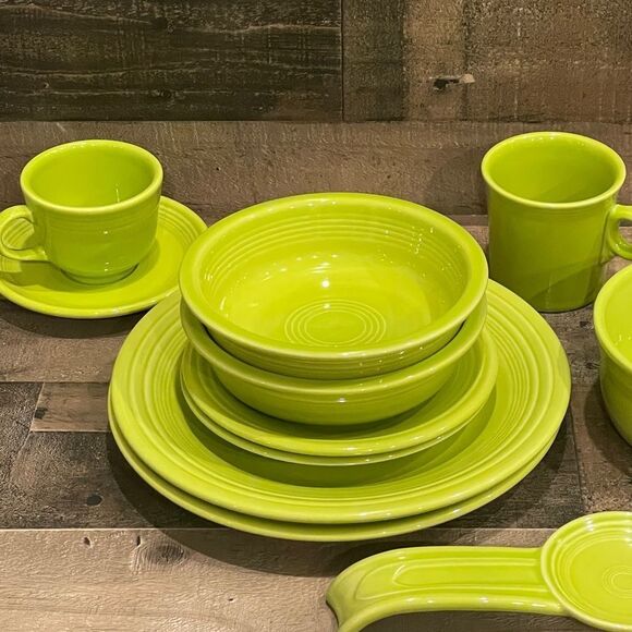 Fiesta Fiestaware Lemongrass Lot of TWO 7.25" Salad Plates - Picture 2 of 4